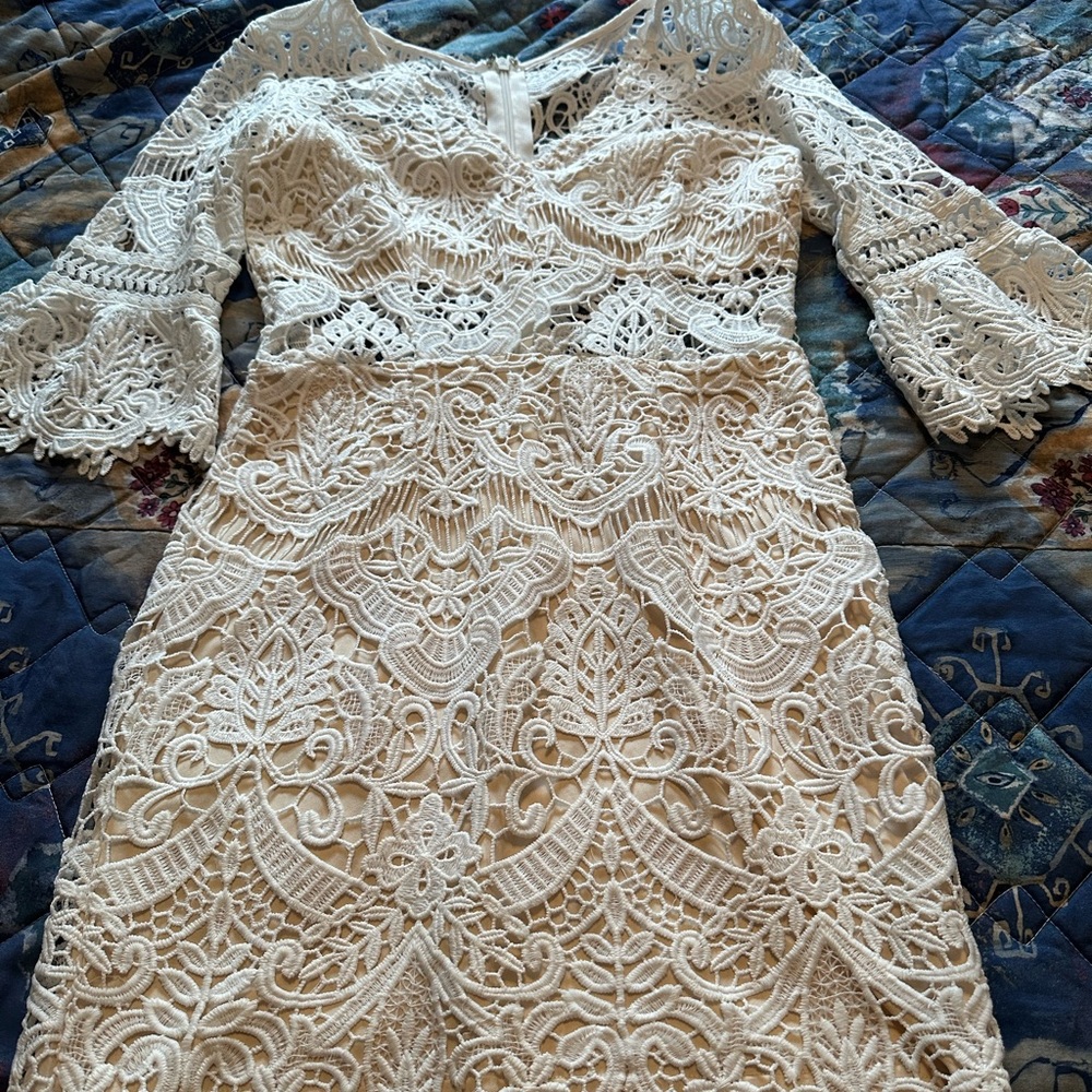 Medium v-neck lace dress.